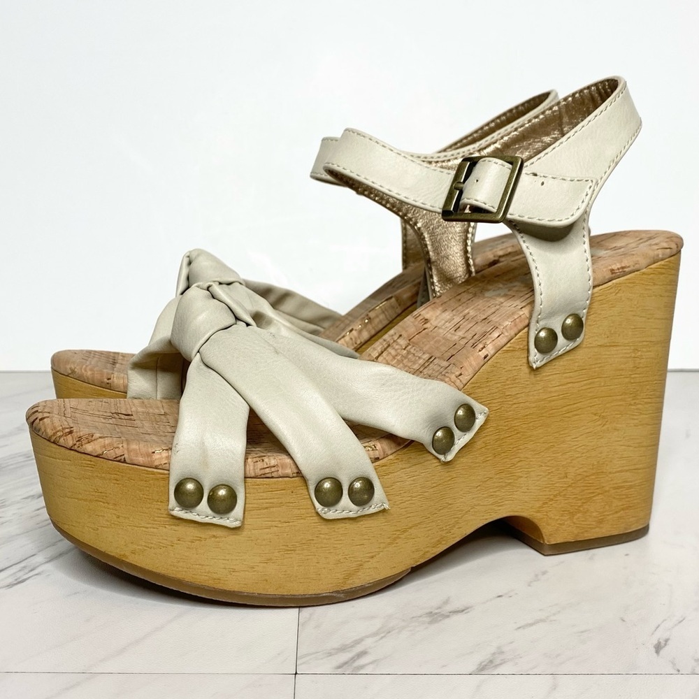 Kork Ease Dawson Platform Wedge Faux Leather Sandal 7M